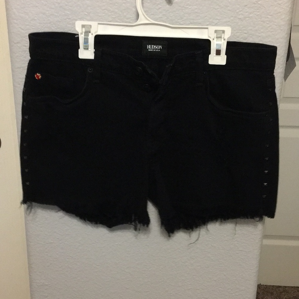 Hudson black soft jean shorts